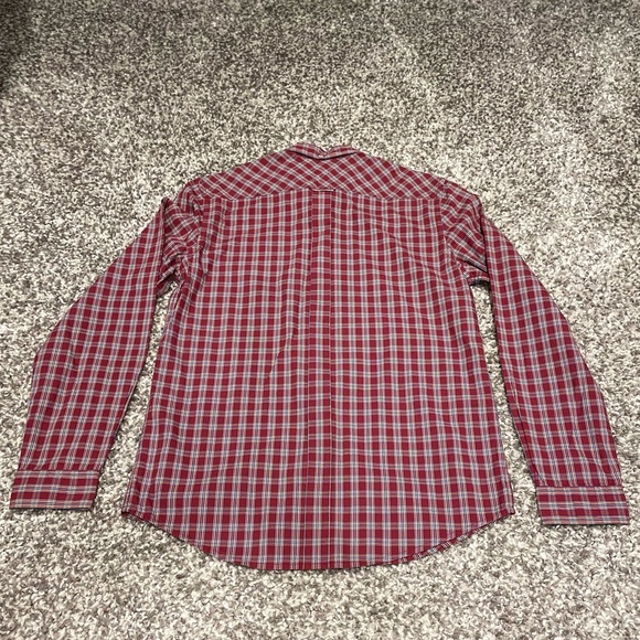 Plaid Red, Blue & White Long-Sleeve Button Down - Picture 2 of 9